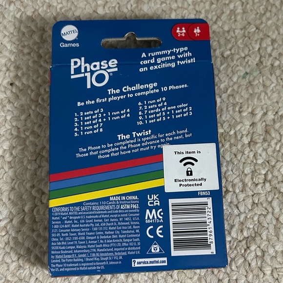 Phase 10 card game. New in box. - Picture 2 of 3